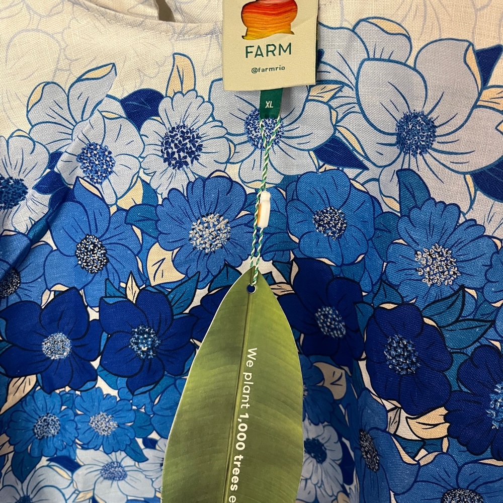 NWT Farm Rio Floral Crop Top and Midi Skirt Set